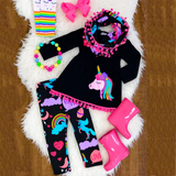 Kids Baby Girl Casual Long Sleeve Outfits 3 Pcs 2-7 Years