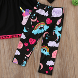 Kids Baby Girl Casual Long Sleeve Outfits 3 Pcs 2-7 Years