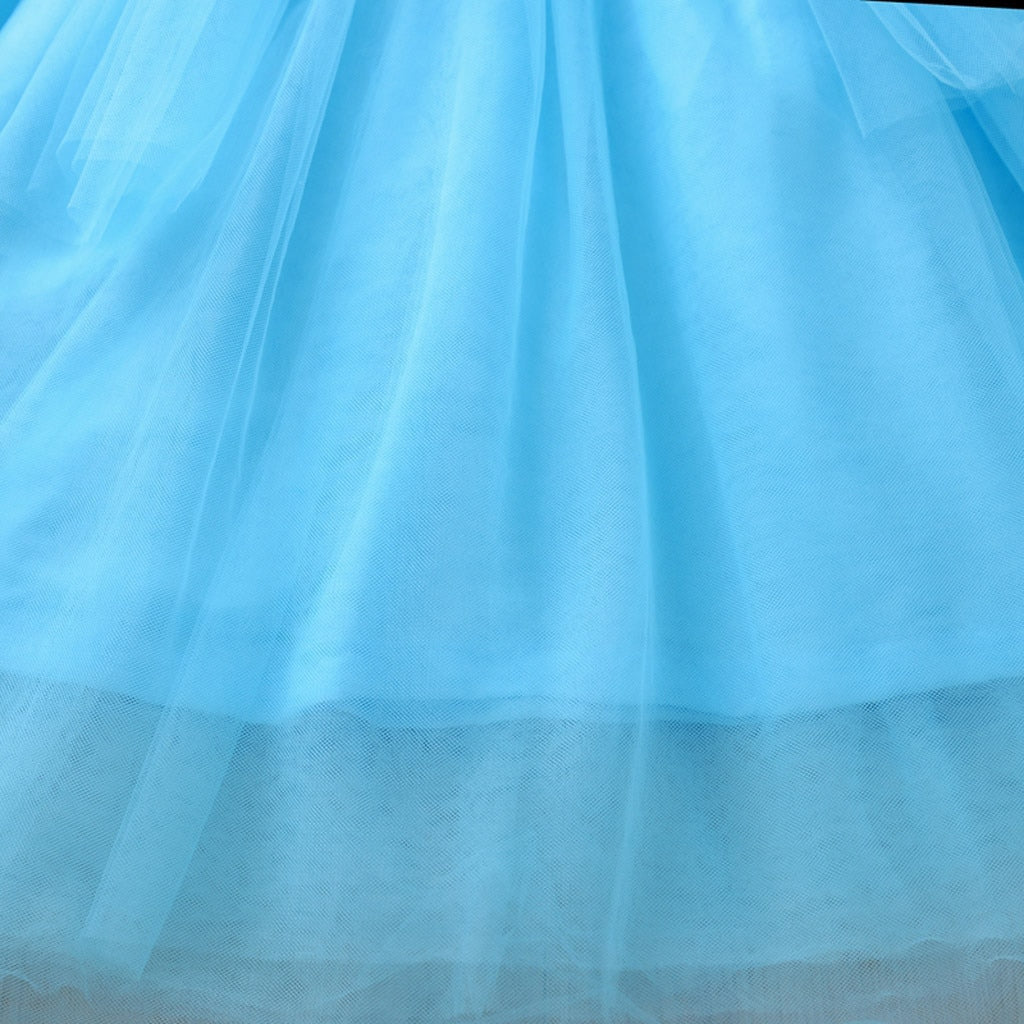 Mesh Baby Girl Princess Bridesmaid Pageant Gown Birthday Party Dress 6M-4Y - honeylives