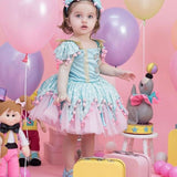 Kid Girl Princess Bow Pom Tulle Tutu Party Birthday Wedding Dress 6M-5Y - honeylives