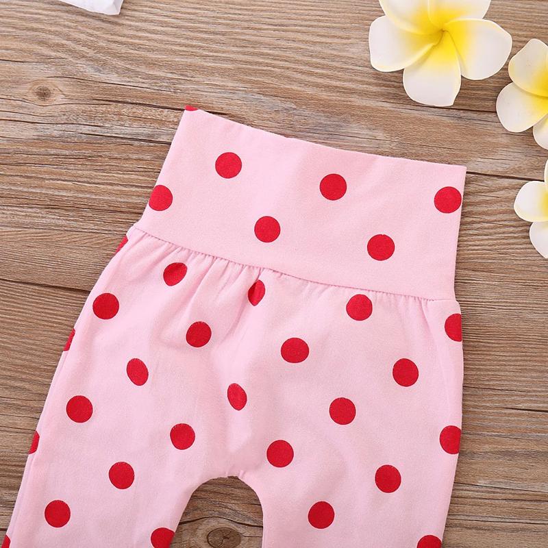 Baby Girl Set Cute Giraffe Pink Dot 2 Pcs