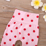 Baby Girl Set Cute Giraffe Pink Dot 2 Pcs