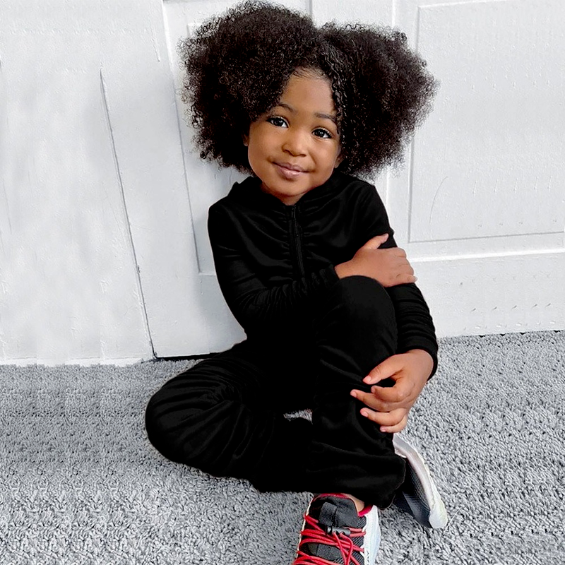 Kid Baby Girl Flannelette Spring Long Sleeves INS 2 Pcs Set Outfit