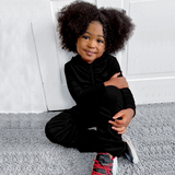 Kid Baby Girl Flannelette Spring Long Sleeves INS 2 Pcs Set Outfit