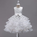 Kid Girl Princess Bodice Diamond Pompous Dresses