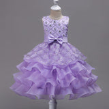 Kid Girl Princess Bodice Diamond Pompous Dresses