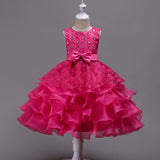 Kid Girl Princess Bodice Diamond Pompous Dresses