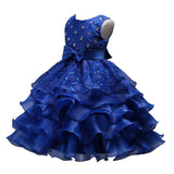 Kid Girl Princess Bodice Diamond Pompous Dresses