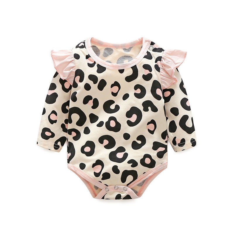 Baby Girl Suit Leopard Print Lovely 2 Pcs Set