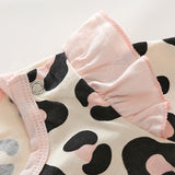 Baby Girl Suit Leopard Print Lovely 2 Pcs Set