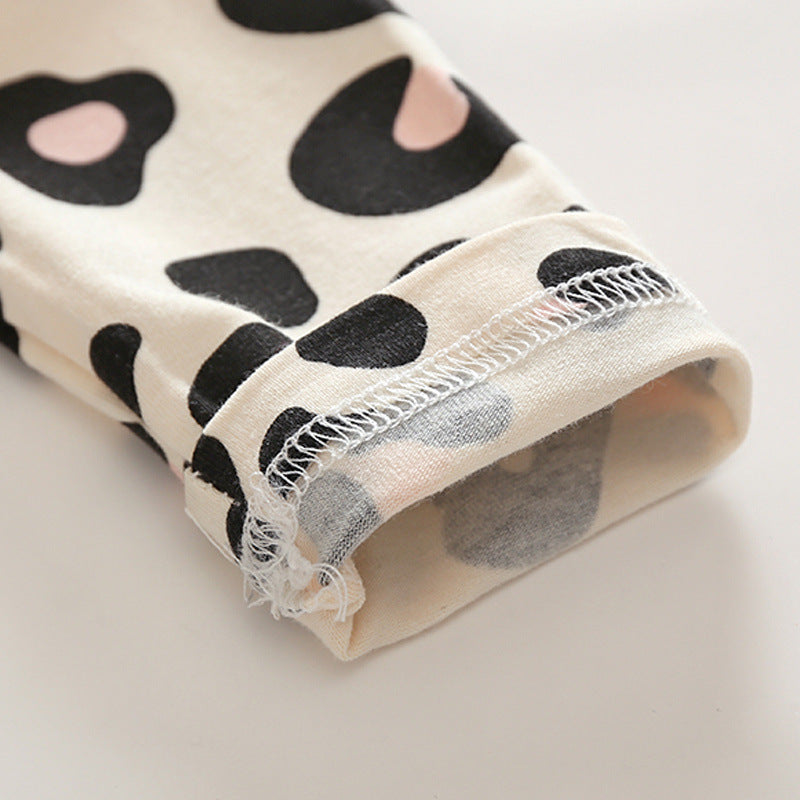 Baby Girl Suit Leopard Print Lovely 2 Pcs Set