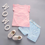 Baby Girls Summer Short Sleeve Sets 2 Pcs