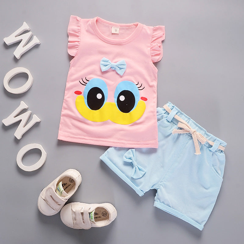Baby Girls Summer Short Sleeve Sets 2 Pcs