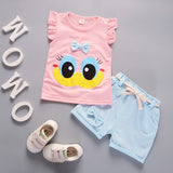 Baby Girls Summer Short Sleeve Sets 2 Pcs