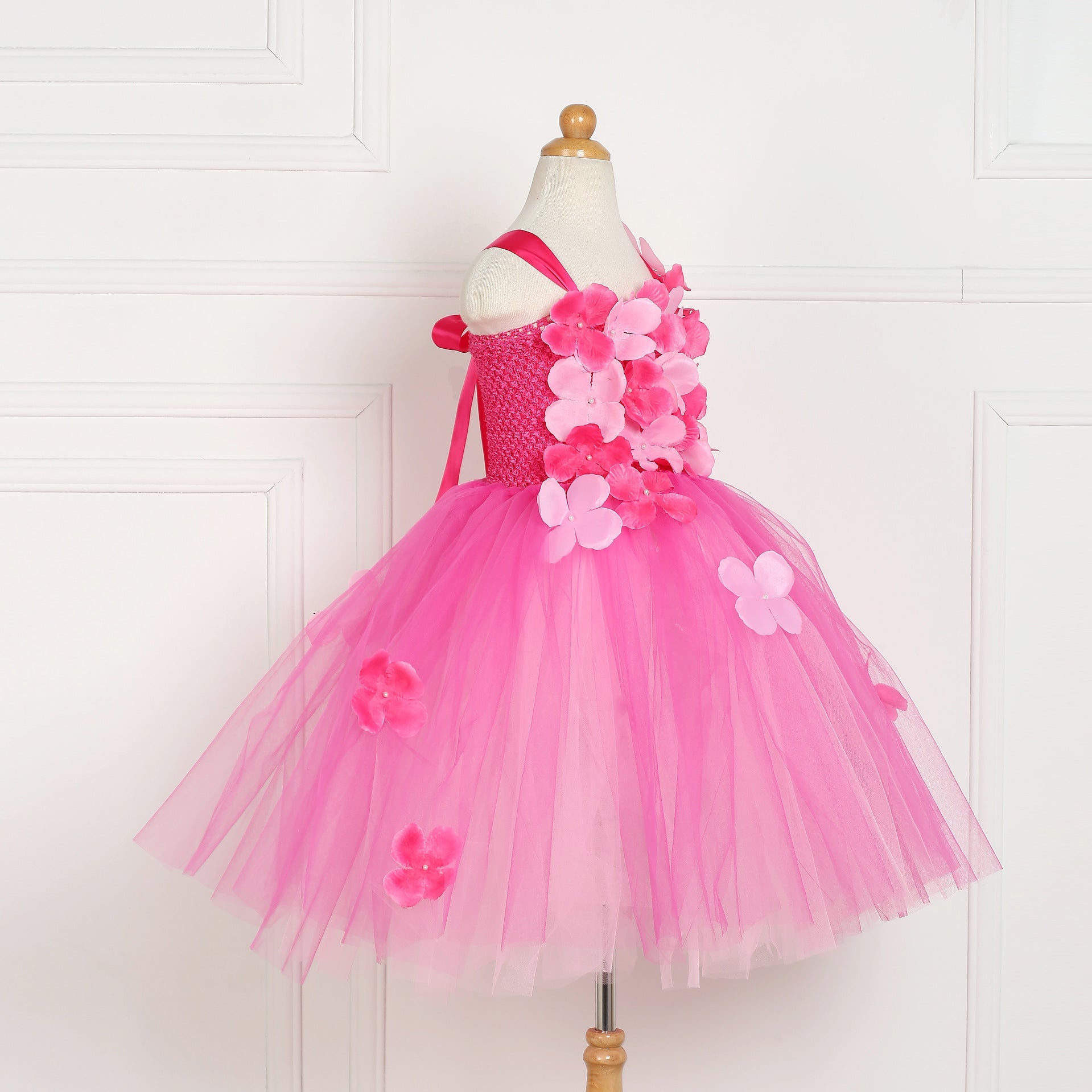 Kid Baby Girls Tutu Flowers Birthday Masquerade Party Unicorn Dresses