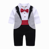 Baby Boy Crawl Suit Spring Gentleman Sets 2 Pcs