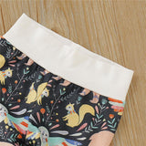 Baby Boys Girls Cartoon Print Long Sleeve Sets 2 Pcs Suits