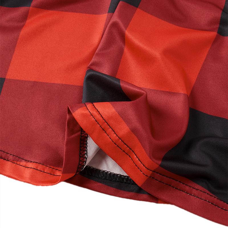 Family Matching Mommy and Me Long-sleeve Plaid Stitching Dress