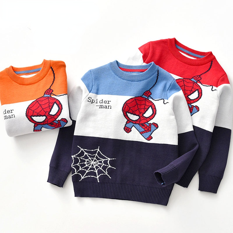 Kid Boy Trendy Knit Long-sleeved Round Neck Sweater