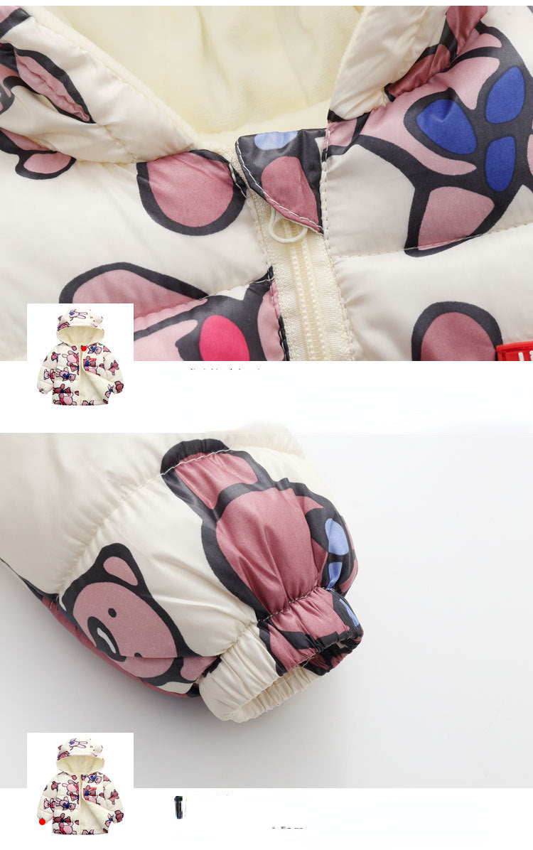 Kid Baby Girl Boy Winter Foreign Thick Cotton-padded Jacket Coats