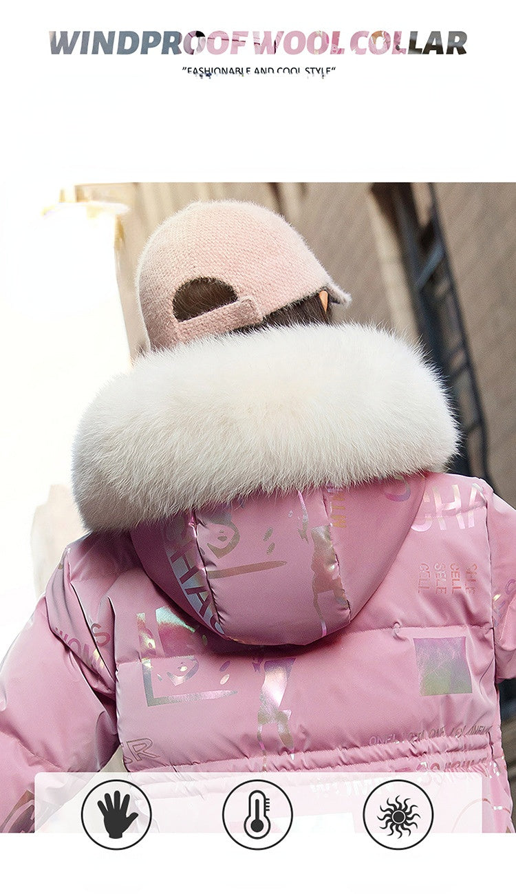 Kid Girls Down Jacket Extra Thick Wash Out Jacket Coats