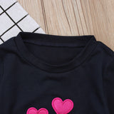Baby Girls Spring Autumn Valentine's Day Long Sleeve Pajamas 2 Pcs Sets