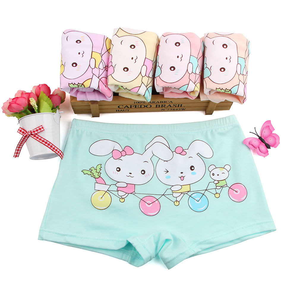 Kid Girl Cartoon Pattern Cotton Softwear Briefs Underwear 5 Packs