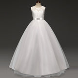 Kid Girl Princess Bow Party Formal Dress