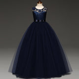 Kid Girl Princess Bow Party Formal Dress