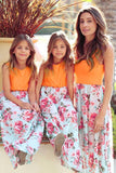 Family Matching Mother and Daughter Dress Vest Patchwork Dress