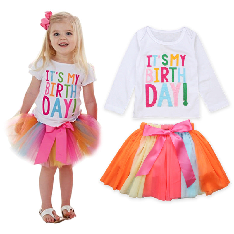 Kid Baby Girl Suit Letter Spring Autumn 2 Pcs Sets