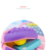 Kids Cartoon Backpack Change Purse Cute Doughnut Silicone Bag