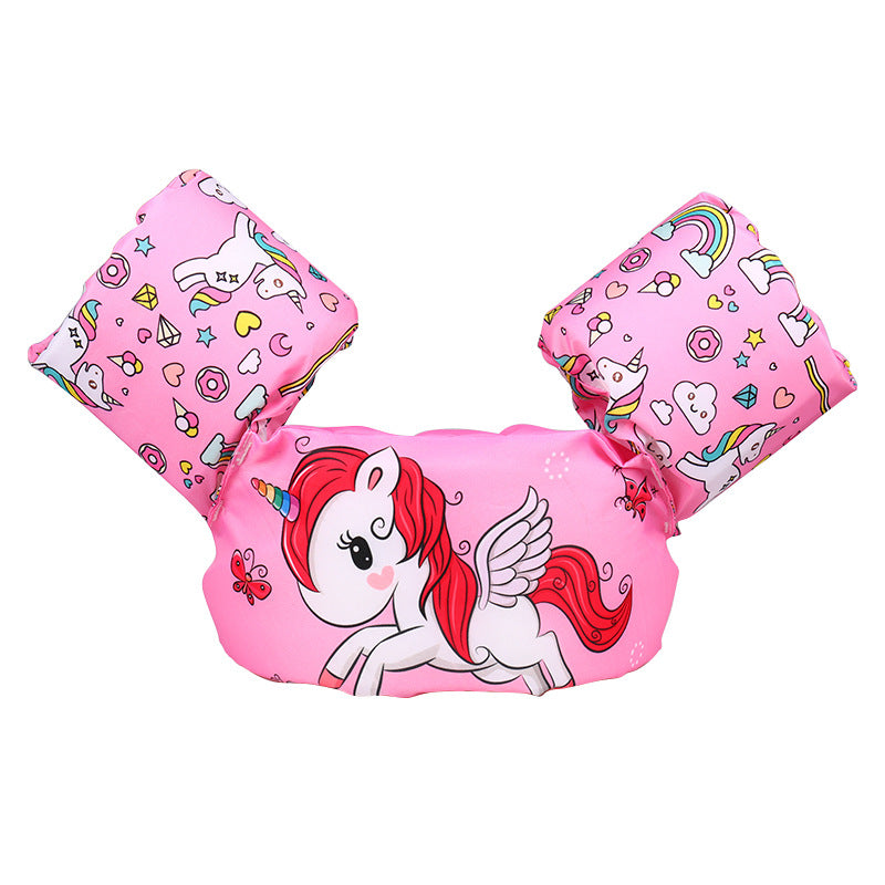 Kid Boy Girl Life Jackets Buoyancy Sleeves Vest Swimming Swimsuits