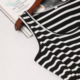 Family Matching Mother-daughter Spring/summer Stripe Stitching Dresses