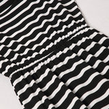 Family Matching Mother-daughter Spring/summer Stripe Stitching Dresses