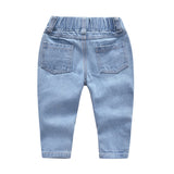 Kid Baby Girls Summer Cotton Ripped Jeans 2 Pcs Set
