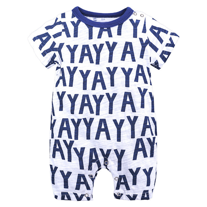 Baby Onesies Short Sleeve Cotton Knitted Breathable Jumpsuit Romper