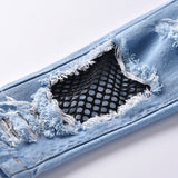 Kid Baby Girls Summer Cotton Ripped Jeans 2 Pcs Set