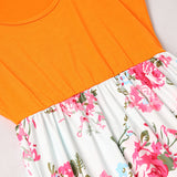 Family Matching Mother and Daughter Dress Vest Patchwork Dress
