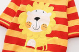 Baby Lion Print Sunshine Style Jumpsuit with Hat Romper