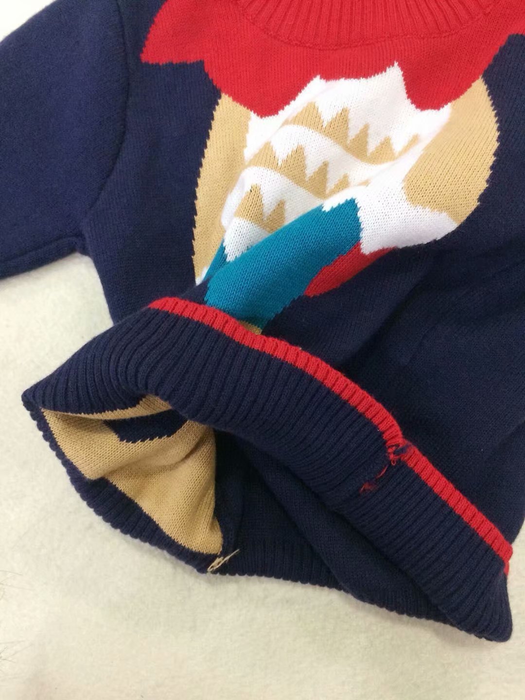 Kids Boy Girl Spring Autumn Lion Collar Knitwear Sweater
