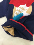 Kids Boy Girl Spring Autumn Lion Collar Knitwear Sweater