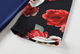 Family Matching Parent-child Mother-daughter Printed Three-quarter Sleeves Dress