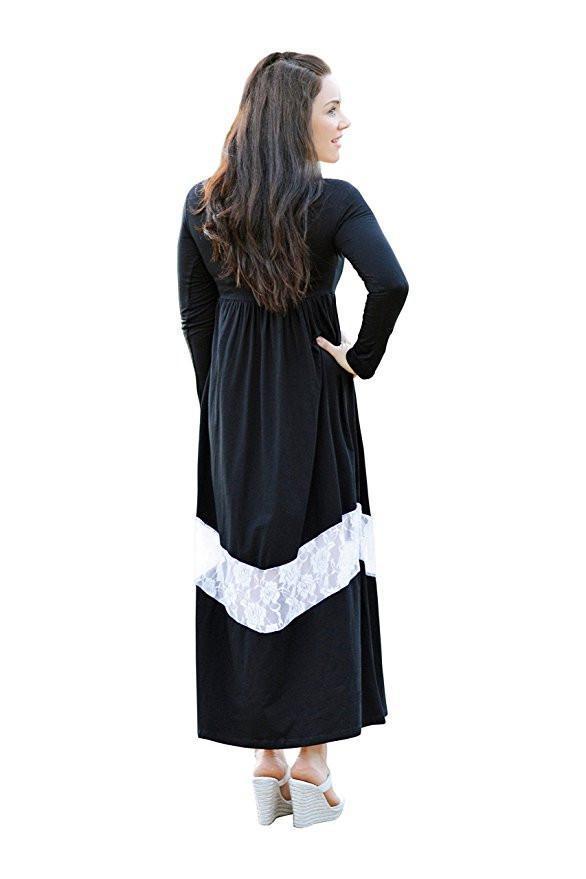 Family Matching Mother Child Long Sleeve Patchwork Dresses