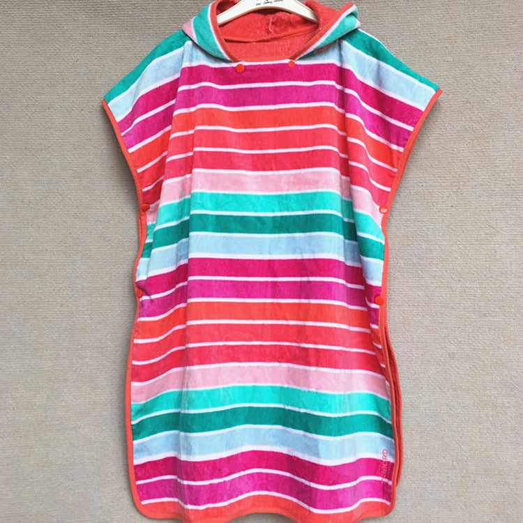 Kid Baby Cotton Baby Bath Towel Poncho Beach Hodded Towel Quick Dry Cloak Pajamas