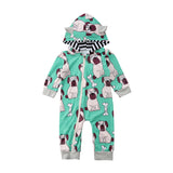 Baby New Fashion Doggie Creeper Zipper Jumpsuit Romper