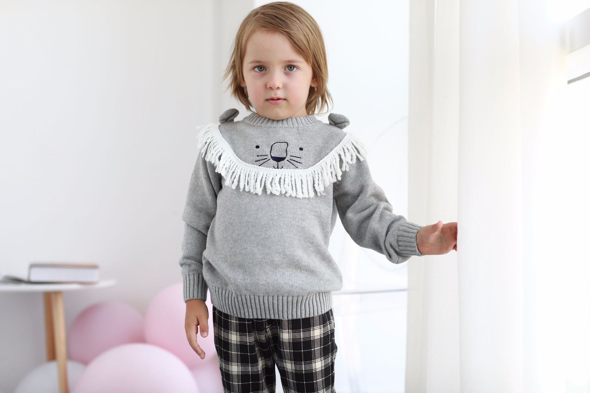 Kid Baby Girl Cartoon Lion Pullover Sweater