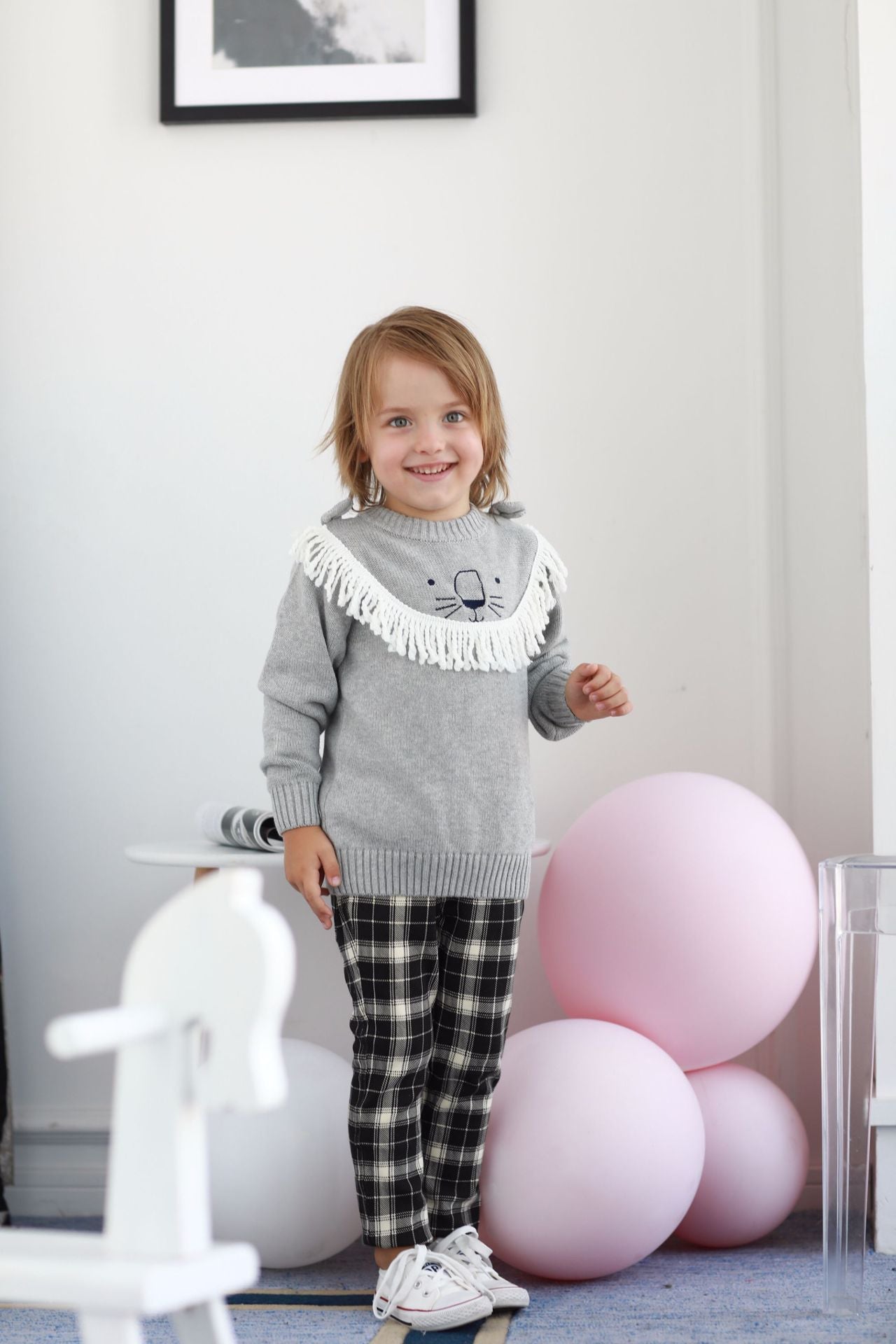 Kid Baby Girl Cartoon Lion Pullover Sweater