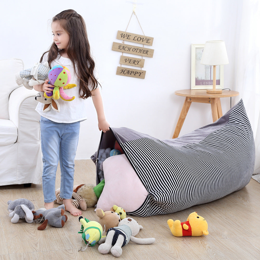 Kid Thickened Large-Capacity Portable Striped Filling Storage Bag