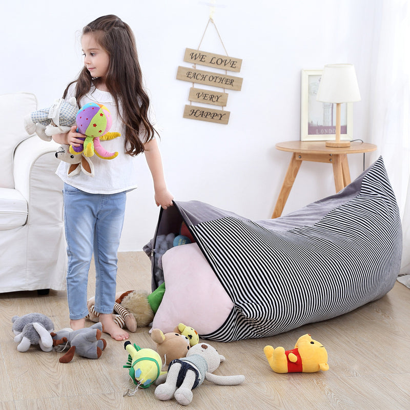 Kid Thickened Large-Capacity Portable Striped Filling Storage Bag